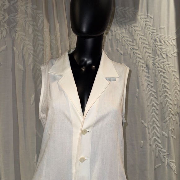 Yohji Yamamoto White Asymmetrical Button-Down Dress (Size 2) - Picture 7 of 16